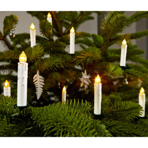Sviečky s LED na vianočný stromček, 10 ks