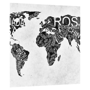 Obraz mapy sveta (30x30 cm)