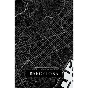 Mapa Barcelona black