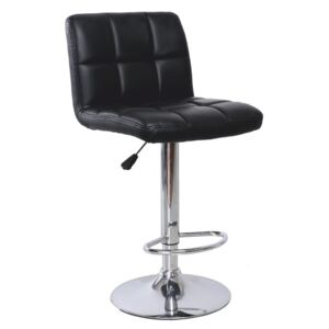 Barová stolička Kandy (čierna + chróm). Akcia -6%. Vlastná spoľahlivá doprava až k Vám domov