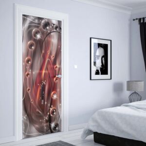 GLIX Fototapeta na dvere - 3D Modern Ornamental Design Red