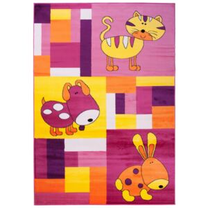 Detský kusový koberec Manny ružový, Velikosti 80x150cm