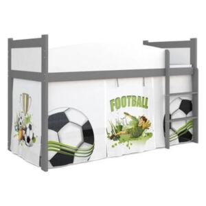 GL Swing futbal 02 vyvýšená sivá posteľ rošt + matrac zadarmo Farba: Biela