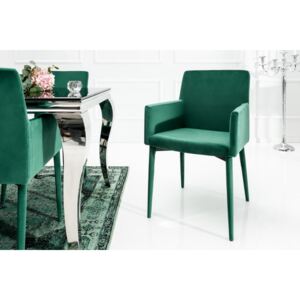 Dizajnová stolička s podrúčkami Neapol, zelená