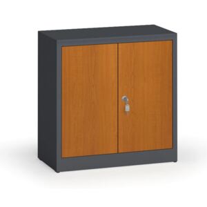 Alfa 3 Zváraná skriňa s lamino dverami, 800 x 800 x 400 mm, RAL 7016/čerešňa