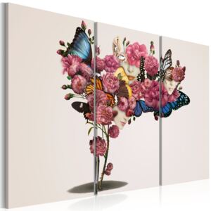 Obraz na plátne - Butterflies, flowers and carnival 120x80 cm