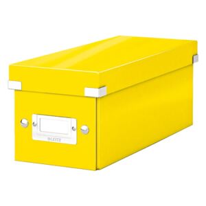 Žltá úložná škatuľa s vekom Leitz CD Disc, dĺžka 35 cm