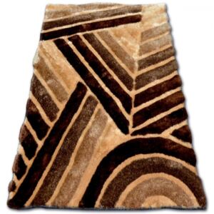 Luxusný kusový koberec Shaggy Moly hnedý, Velikosti 140x190cm