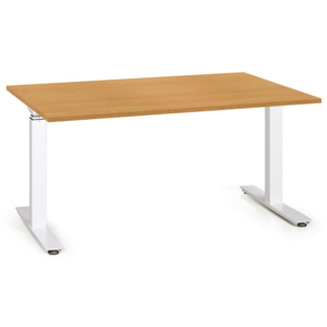 Výškovo nastaviteľný stôl, 1600 x 800 mm, elektrický, buk