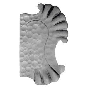 Ozdobný zámkový štítok pre dvere a brány 63.118.00.00, 275x160 x 3 mm, bez otvoru, pravý
