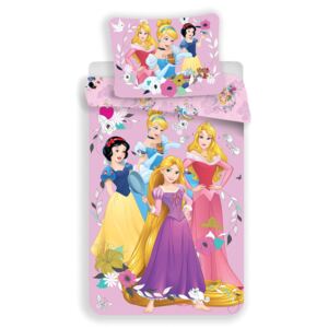 Detské obliečky Princezné Disney 140x200 70x90 cm 100% Bavlna Jerry Fabrics
