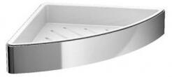 EMCO Loft polička rohová s vyberateľným vnútorným košíkom biela/chróm, 054500103
