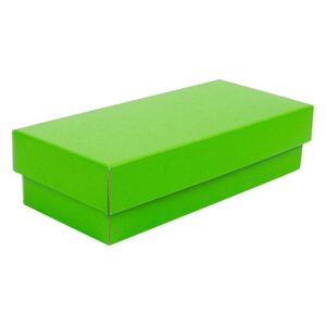Darčeková krabička s vekom 280x130x80/35 mm, zelená matná