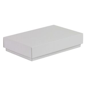 Darčeková krabička s vekom 250x150x50/40 mm, biela