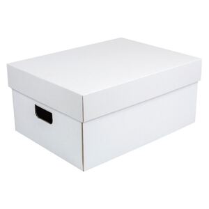 Úložná krabica komplet 430x300x200 mm, bielo-hnedá