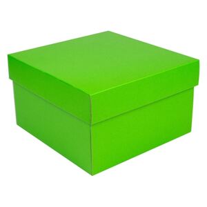 Úložná krabica s vekom 250x250x150 mm, zelená matná