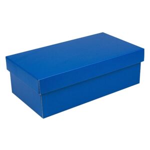 Darčeková krabička s vekom 310x160x100/35 mm, modrá matná