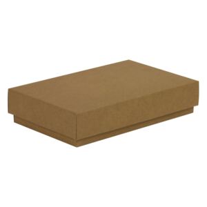 Darčeková krabička s vekom 250x150x50/40 mm, hnedá - kraft