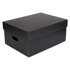 Úložná krabica komplet 430x300x200 mm, čierno-sivá matná