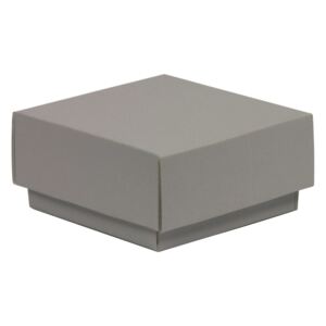 Darčeková krabička s vekom 100x100x50/40 mm, sivá