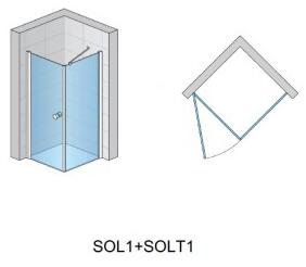 SANSWISS Solino bočná stena 80 aluchróm číre sklo s AquaPerle SOLT108005007