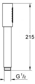 Grohe Sena ručná sprcha Stick 1-prúd,, kartáčovaný hard graphite 26465AL0