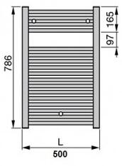 ZEHNDER Virando radiátor 786 x 500 mm pre teplovod/kombi prevádzku pripojenie na stred biela RAL 9016 AB-080-050-05