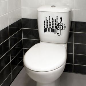 Dekoratívna samolepka na toaletu Music