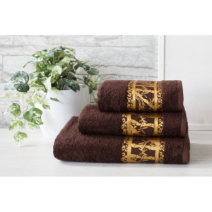 XPOSE ® Bambusový ručník MANILA - čokoládová 50x90 cm
