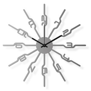 Dizajnové nástenné hodiny: Čísla - Nerezová oceľ | atelierDSGN