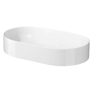 Cersanit INVERTO Oval umývadlo na dosku 60 x 35 cm, biela, K671-009