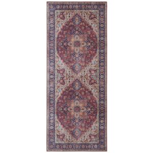 Červeno-fialový koberec Nouristan Anthea, 80 x 200 cm
