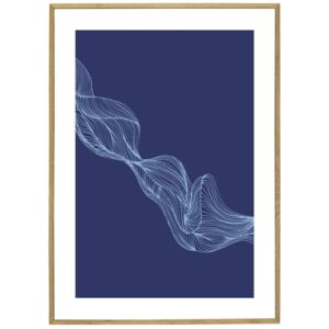 Dubový rám s obrázkom Nature/Dark blue 50x70 cm