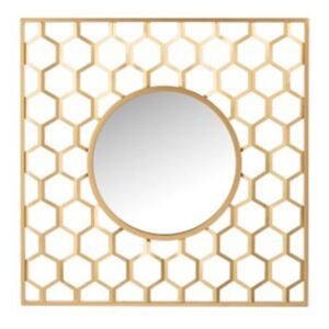 Zrkadlo zlaté kovové včelí plast závesné ORIENTAL WATERFALL