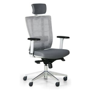 Kancelárska stolička Metrim, biela/sivá