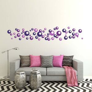 GLIX Bubliny - nálepka na stenu Fialová 3 x 30 x 45 cm