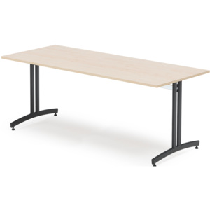 Jedálenský stôl Sanna, 1800x800 mm, breza / čierna
