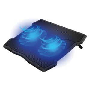 Platinet Chladiaca podložka pre notebook 2x ventilátor 2xUSB čierna PL0285 + záruka 3 roky zadarmo