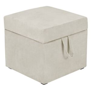 Béžová taburetka s úložným priestorom KICOTI Cube