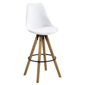 Barová stolička Damian (SET 2 ks), biela, biela