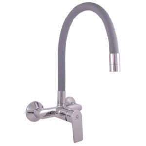 Drezová batéria RAV Slezák COLORADO so silikónovým ramienkom 150 mm sivá / chróm CO102.5/10