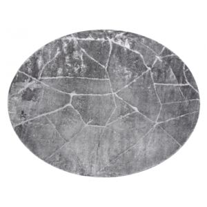 Koberec MEFE kruh 2783 Marmur - tmavo sivý - 100 cm