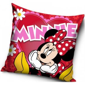 Carbotex · Obliečka na vankúš Minnie Mouse - motív Veľké srdce - 40 x 40 cm