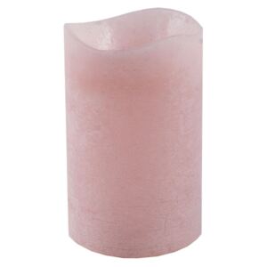 Svietnik z plastu v tvare sviečky s LED svetlom, farba ružová