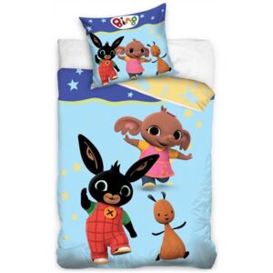 Carbotex · Detské posteľné obliečky Veselý Zajačik Bing - 100% bavlna - 70 x 80 cm + 140 x 200 cm
