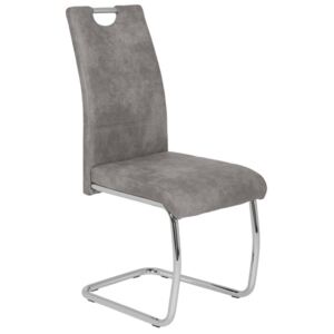 Jedálenská stolička Flora 2, šedá vintage látka