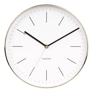Biele nástenné hodiny - Karlsson Minimal, OE 27,5 cm