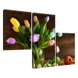 Obraz na plátne Farebné tulipány 90x60cm 2150A_3L