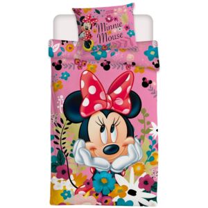 Jerry Fabrics Detské obliečky Minnie Blossoms micro, 140 x 200 cm, 70 x 90 cm