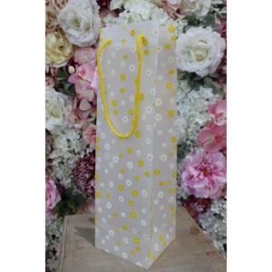 Žltá kvetinková darčeková taška 36cm